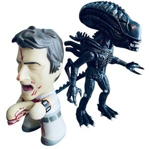 Alien Titans Vinyl Figure Set Kane Chestburster & Xenomorph Warrior 2014 3 inch